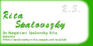rita spalovszky business card